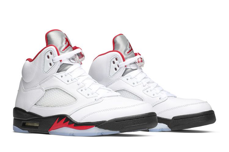 Air Jordan 5 Retro Fire Red Silver Tongue (2020)