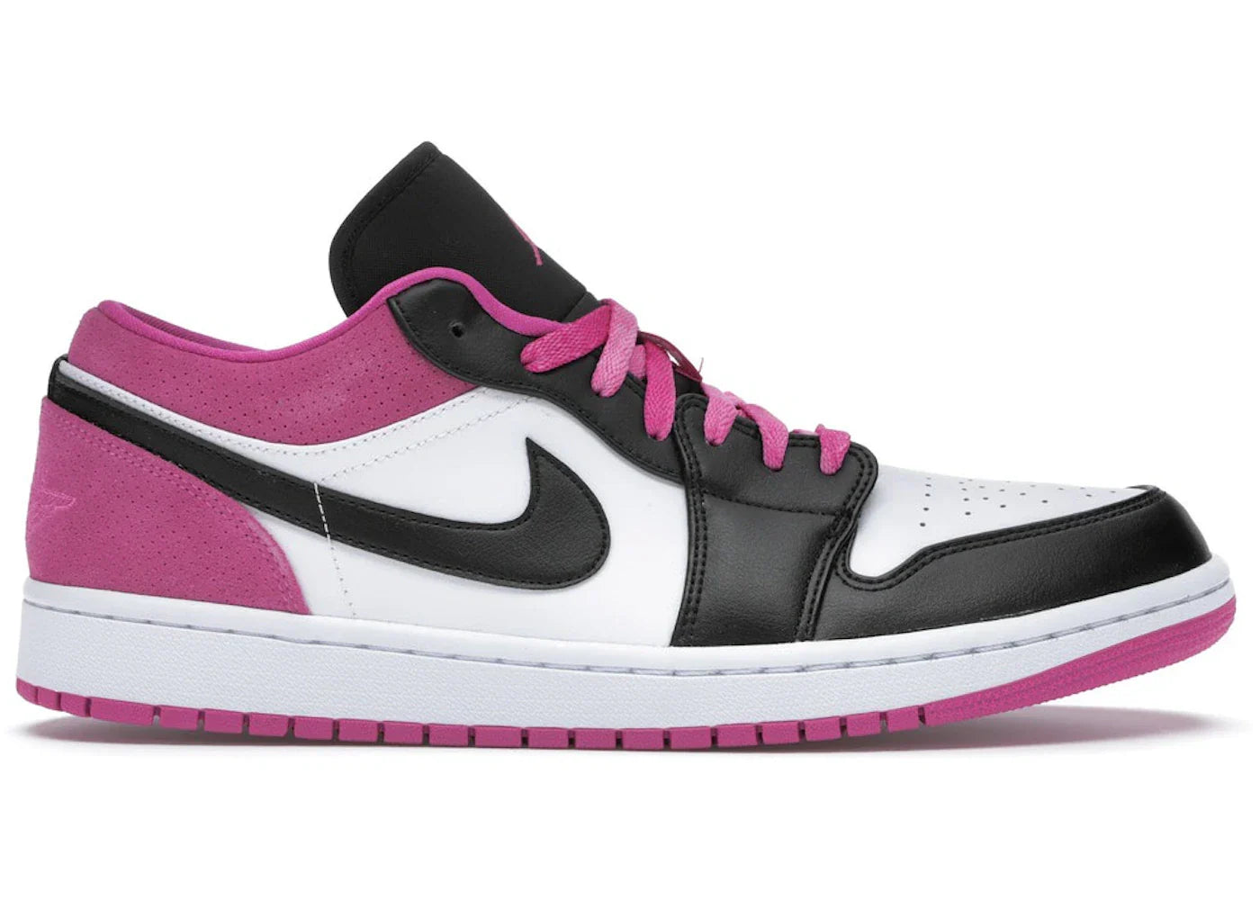Air Jordan 1 Low Black Active Fuchsia