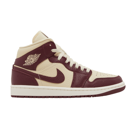 Air Jordan 1 Mid SE Split Beach Cherrywood Red (Women's)