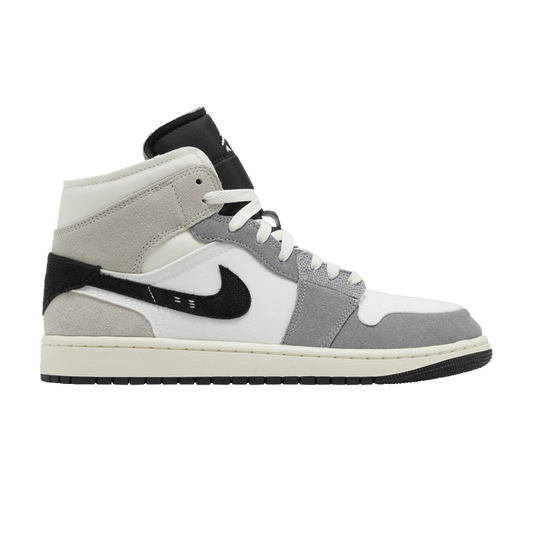 Air Jordan 1 Mid SE Craft White Cement Grey Black