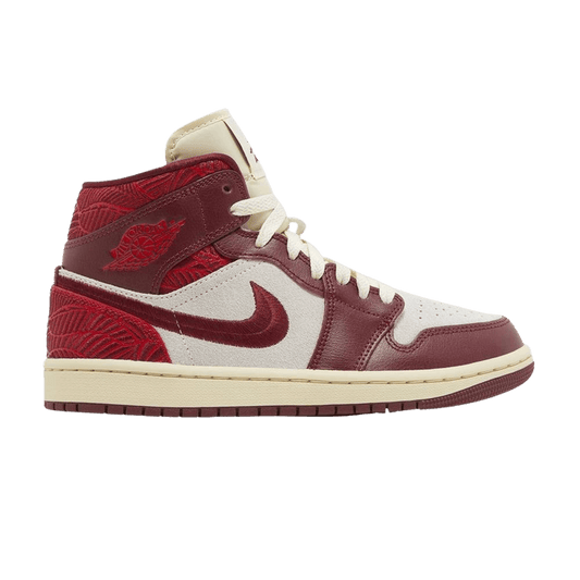 Air Jordan 1 Mid SE Tiki Leaf Team Red (Women's)