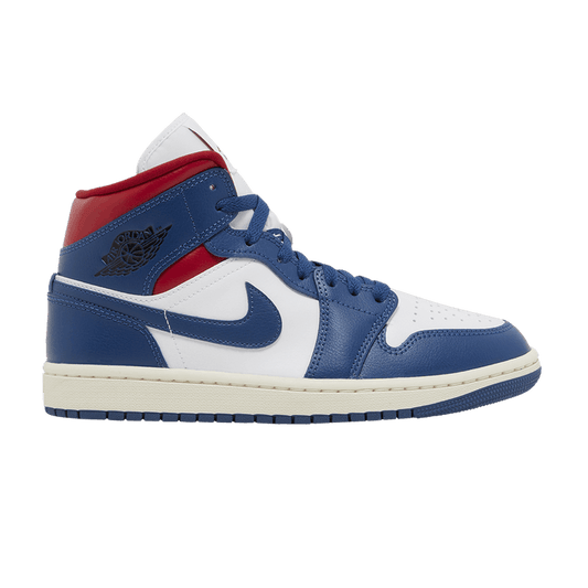 Air Jordan 1 Mid French Blue Gym Red (Women's)