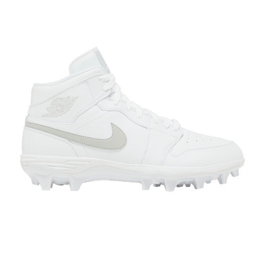 Air Jordan 1 Mid TD Cleat White Grey Fog