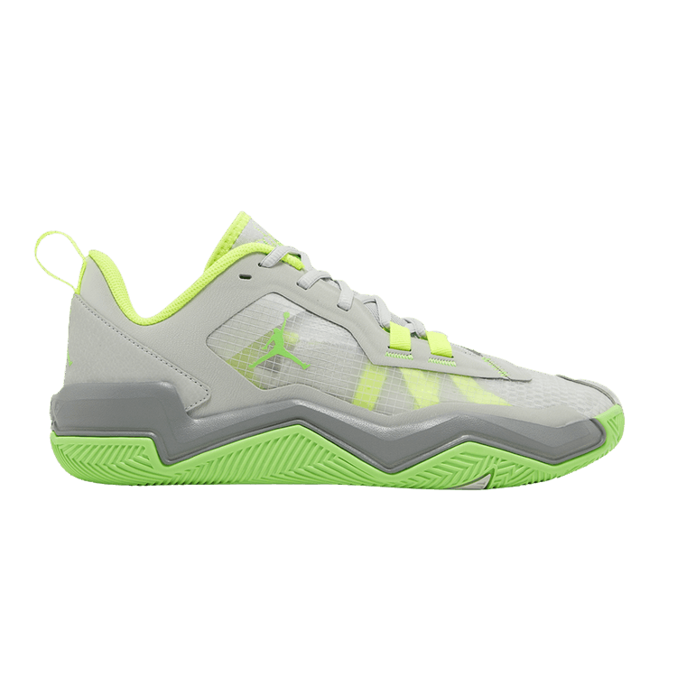 Air Jordan One Take 4 Light Silver Volt Particle Grey Green Strike