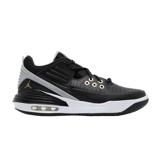 Air Jordan Max Aura 5 Black White Wolf Grey Metallic Gold