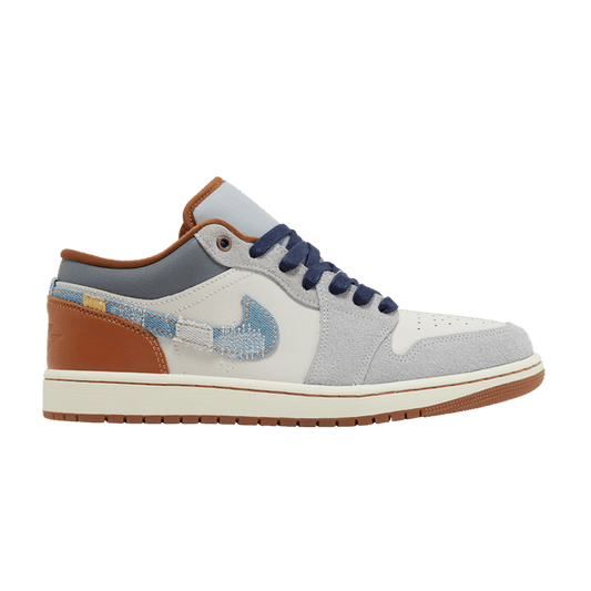 Air Jordan 1 Low SE Phantom Repaired Denim Swoosh
