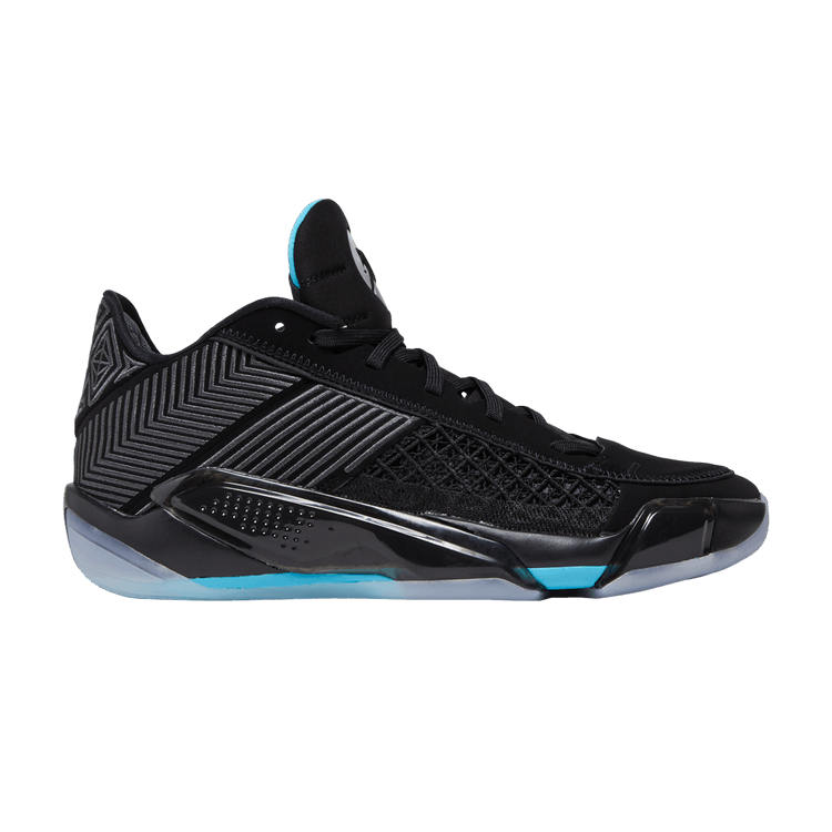 Air Jordan 38 Low Black Gamma Blue (Translucent Sole)