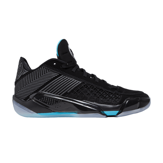 Air Jordan 38 Low Black Gamma Blue (Translucent Sole)