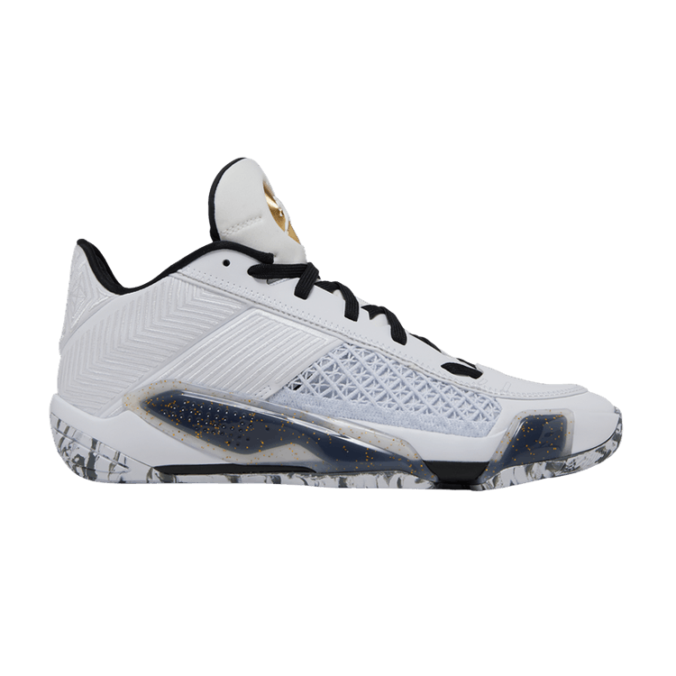 Air Jordan 38 Low White Metallic Gold Black