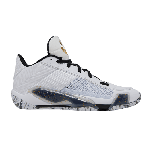 Air Jordan 38 Low White Metallic Gold Black