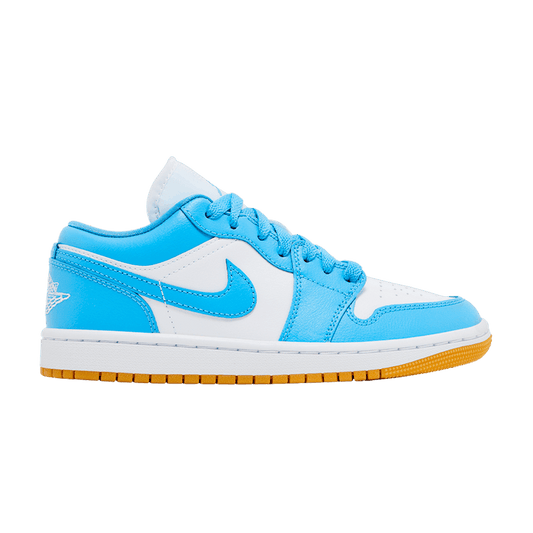 Air Jordan 1 Low White Gum Light Brown Dark Powder Blue (Women's)
