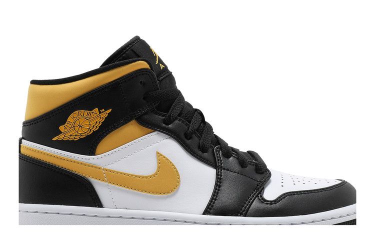 Air Jordan 1 Mid White Pollen Black