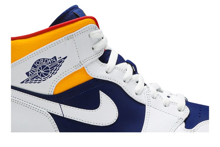 Air Jordan 1 Mid Royal Blue Laser Orange