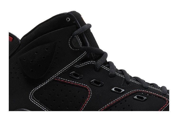 Air Jordan 6-17-23 Black White Red Contrast Stitching