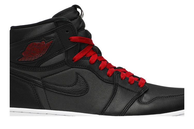 Air Jordan 1 Retro High Black Satin Gym Red