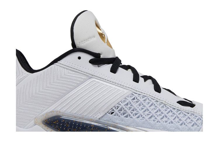 Air Jordan 38 Low White Metallic Gold Black