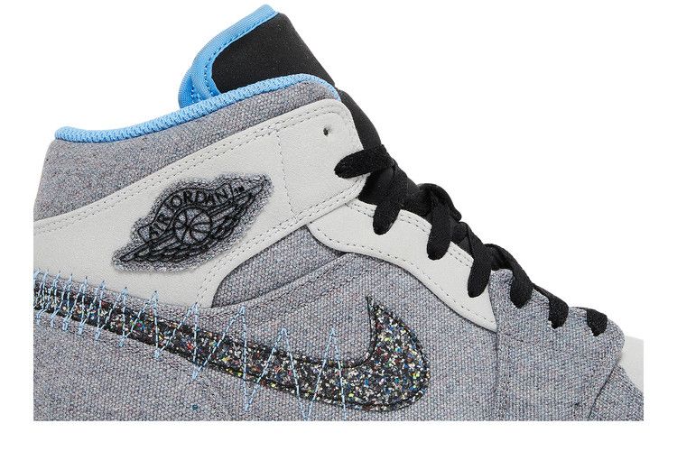 Air Jordan 1 Mid Crater Grey University Blue