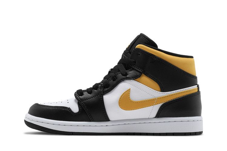Air Jordan 1 Mid White Pollen Black