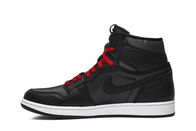 Air Jordan 1 Retro High Black Satin Gym Red