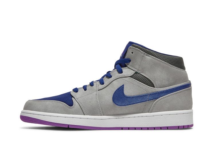 Air Jordan 1 Mid Matte Silver Laser Purple