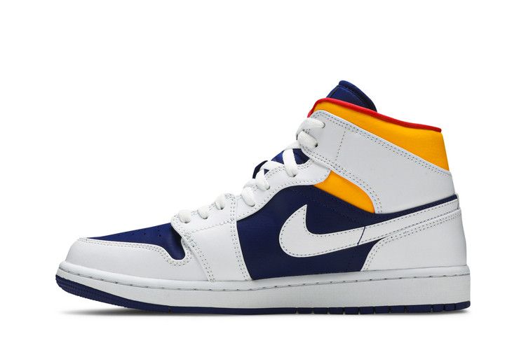 Air Jordan 1 Mid Royal Blue Laser Orange