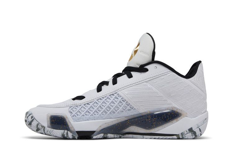 Air Jordan 38 Low White Metallic Gold Black