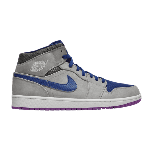 Air Jordan 1 Mid Matte Silver Laser Purple