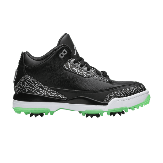 Air Jordan 3 Retro Golf Black Green Glow