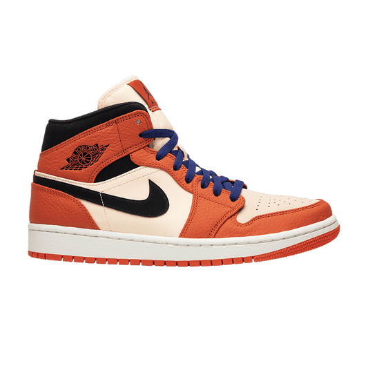 Air Jordan 1 Mid Team Orange Black