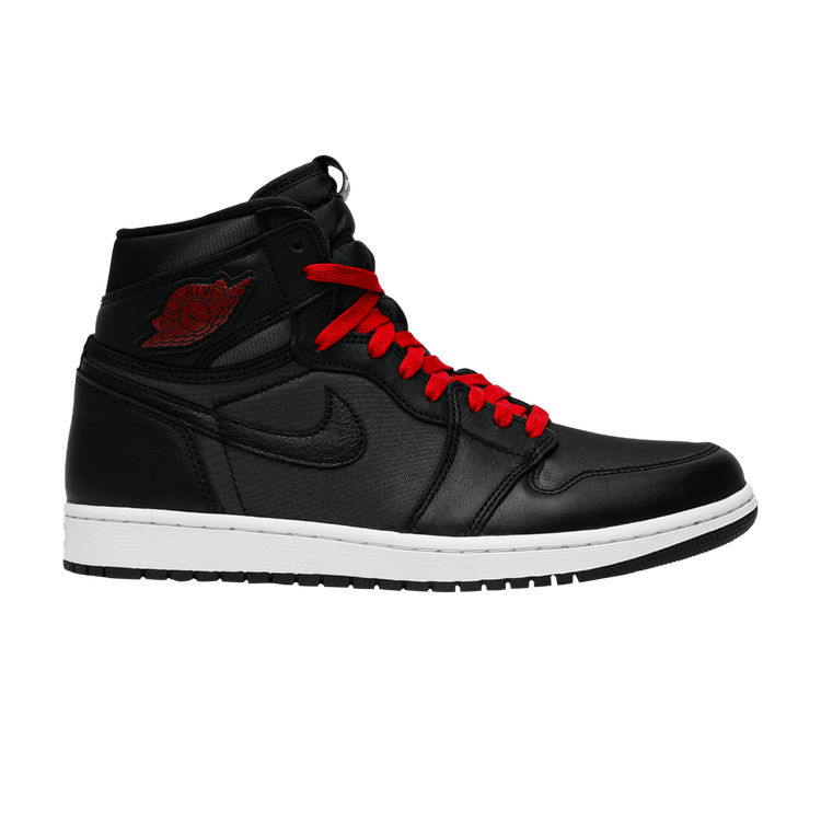 Air Jordan 1 Retro High Black Satin Gym Red