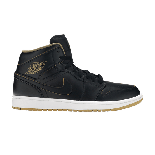 Air Jordan 1 Retro Mid Black Metallic Gold