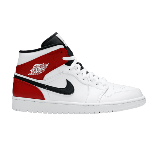 Air Jordan 1 Mid White Black Gym Red
