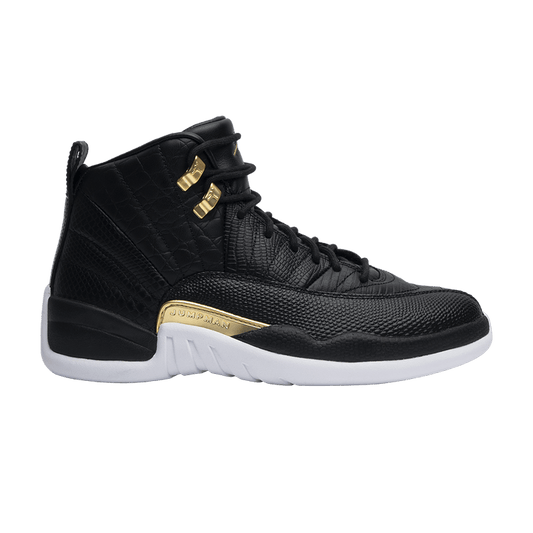 Air Jordan 12 Retro Black Metallic Gold White (Women's)