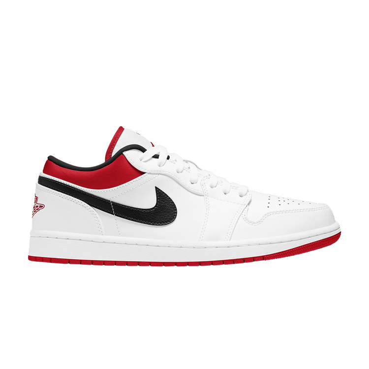 Air Jordan 1 Low White University Red Black