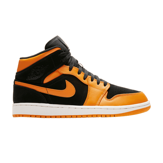 Air Jordan 1 Mid Black Orange Peel