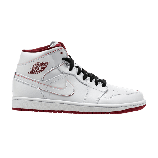 Air Jordan 1 Retro Mid White Gym Red Black