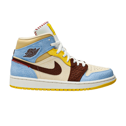 Air Jordan 1 Mid SE Fearless Maison Chateau Rouge