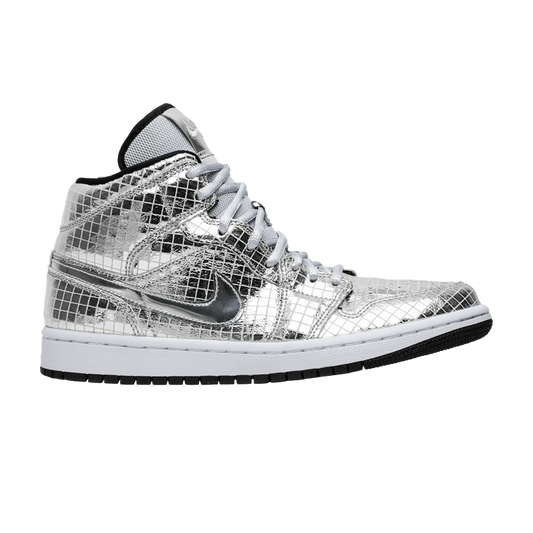 Air Jordan 1 Mid SE Disco Metallic Silver (Women's)