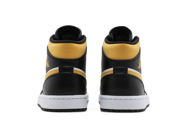 Air Jordan 1 Mid White Pollen Black