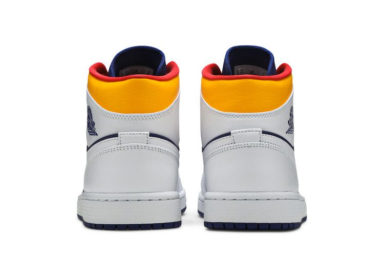 Air Jordan 1 Mid Royal Blue Laser Orange