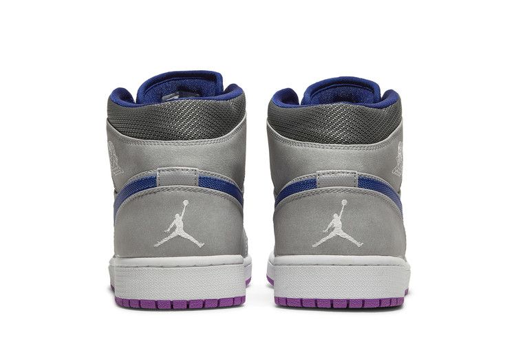 Air Jordan 1 Mid Matte Silver Laser Purple