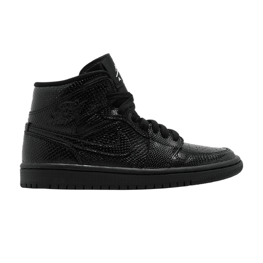 Air Jordan 1 Mid Black Snakeskin (Women's)