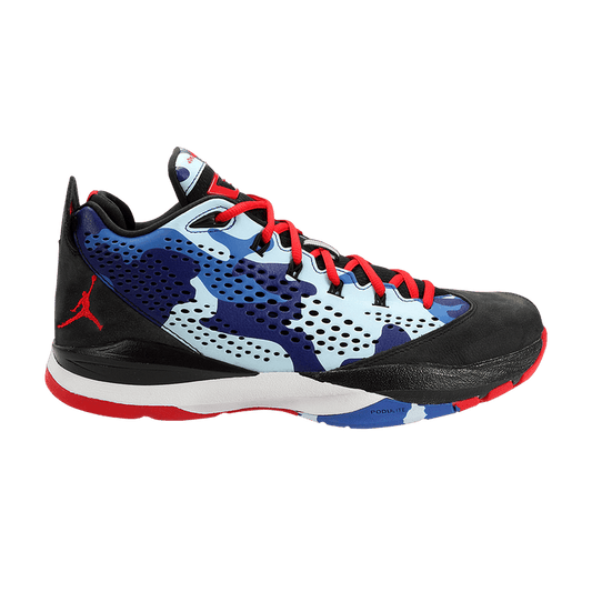 Air Jordan CP3.VII Black Sport Red Chambray Blue Game Royal