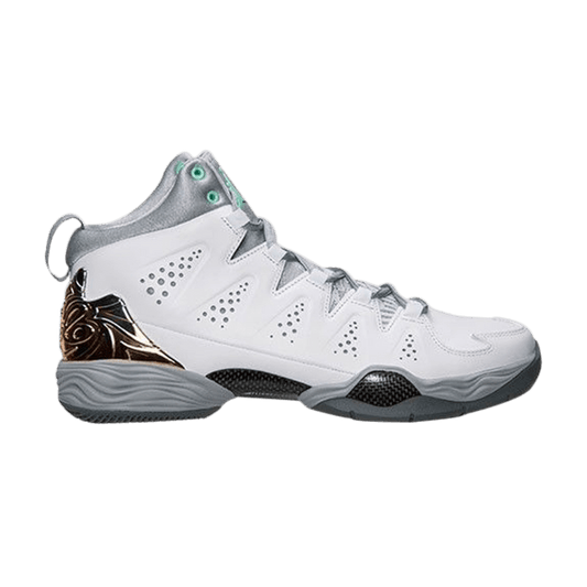 Air Jordan Melo M10 White Green Glow Wolf Grey
