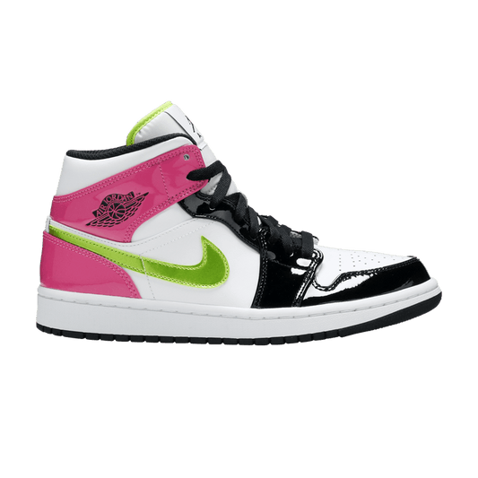 Air Jordan 1 Mid White Black Cyber Pink