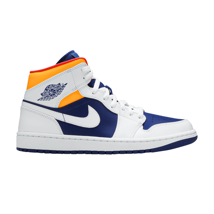 Air Jordan 1 Mid Royal Blue Laser Orange