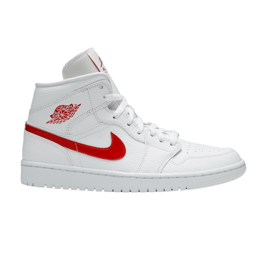 Air Jordan 1 Mid White University Red (Women's)