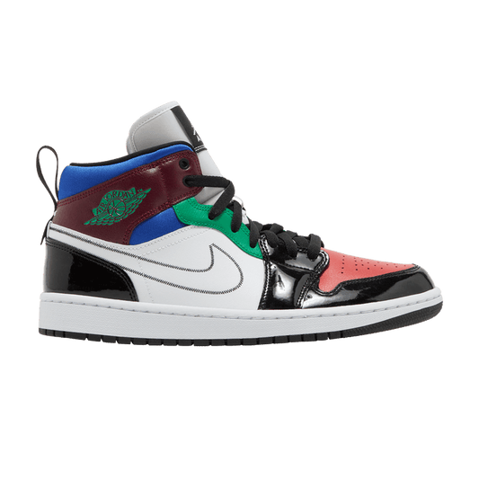 Air Jordan 1 Mid SE Black White Multi-Color (Women's)