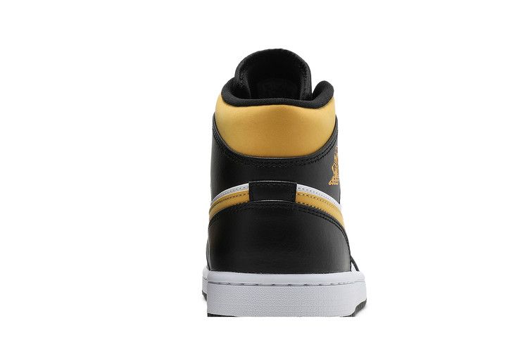 Air Jordan 1 Mid White Pollen Black