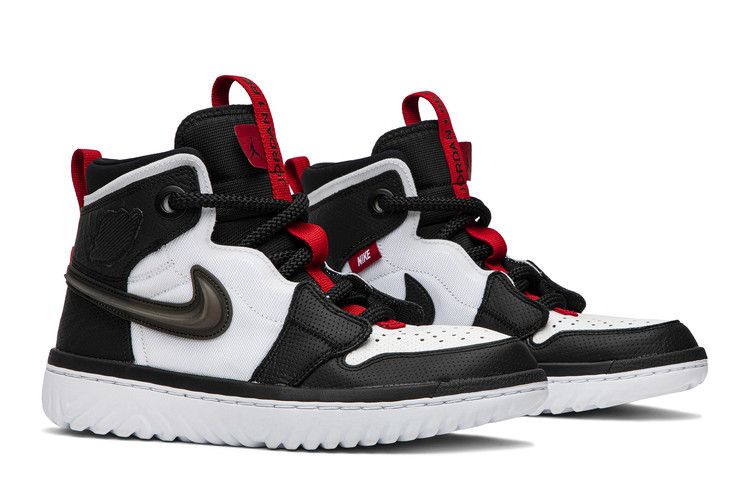 Air Jordan 1 High React Black White Gym Red